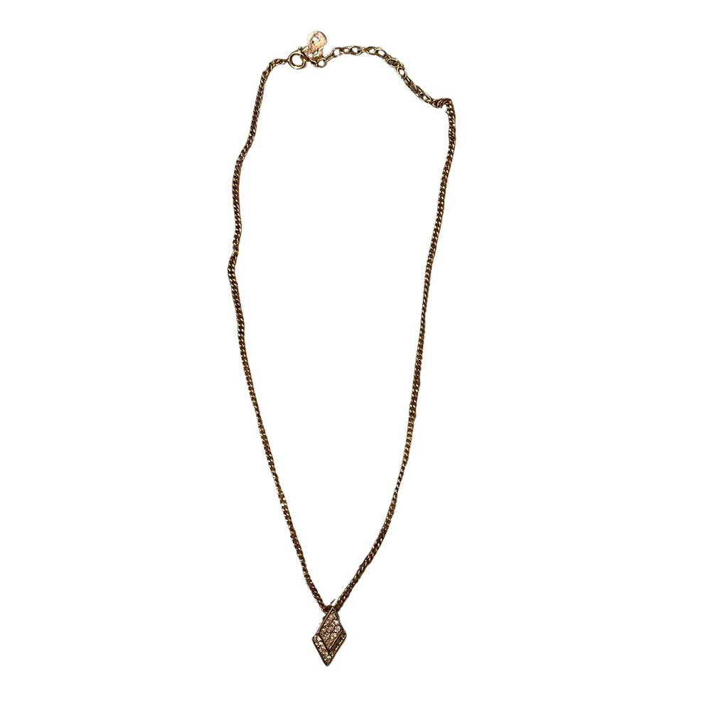 Vintage Christian Dior Gold Necklace with Pendant